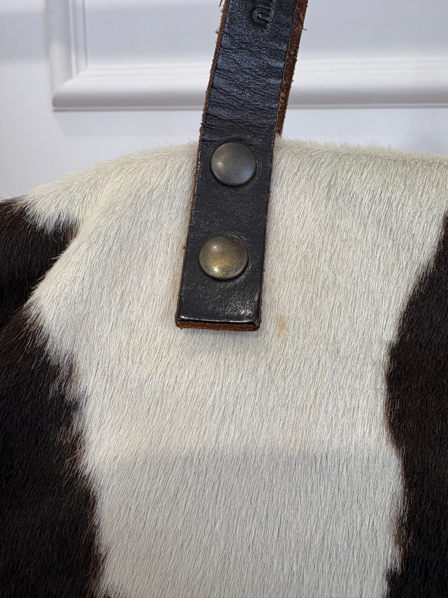 Miu Miu Cow Hide, Corduroy and Leather Shoulder Bag