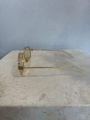 Bottega Veneta Tinted Lense Glasses Gold Frame