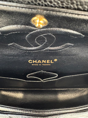 Chanel Black Caviar Leather Medium Classic Flap