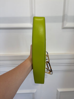 Fendi Chartreuse Leather O'lock Shoulder Bag