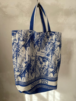 Dior Blue and Cream 'Cruise 2022' Tote