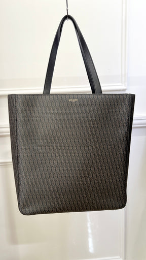 Saint Laurent Black Toile Monogram Tote Bag