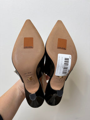 Dior Black Patent Leather J'adior Sling Backs, 36.5 D