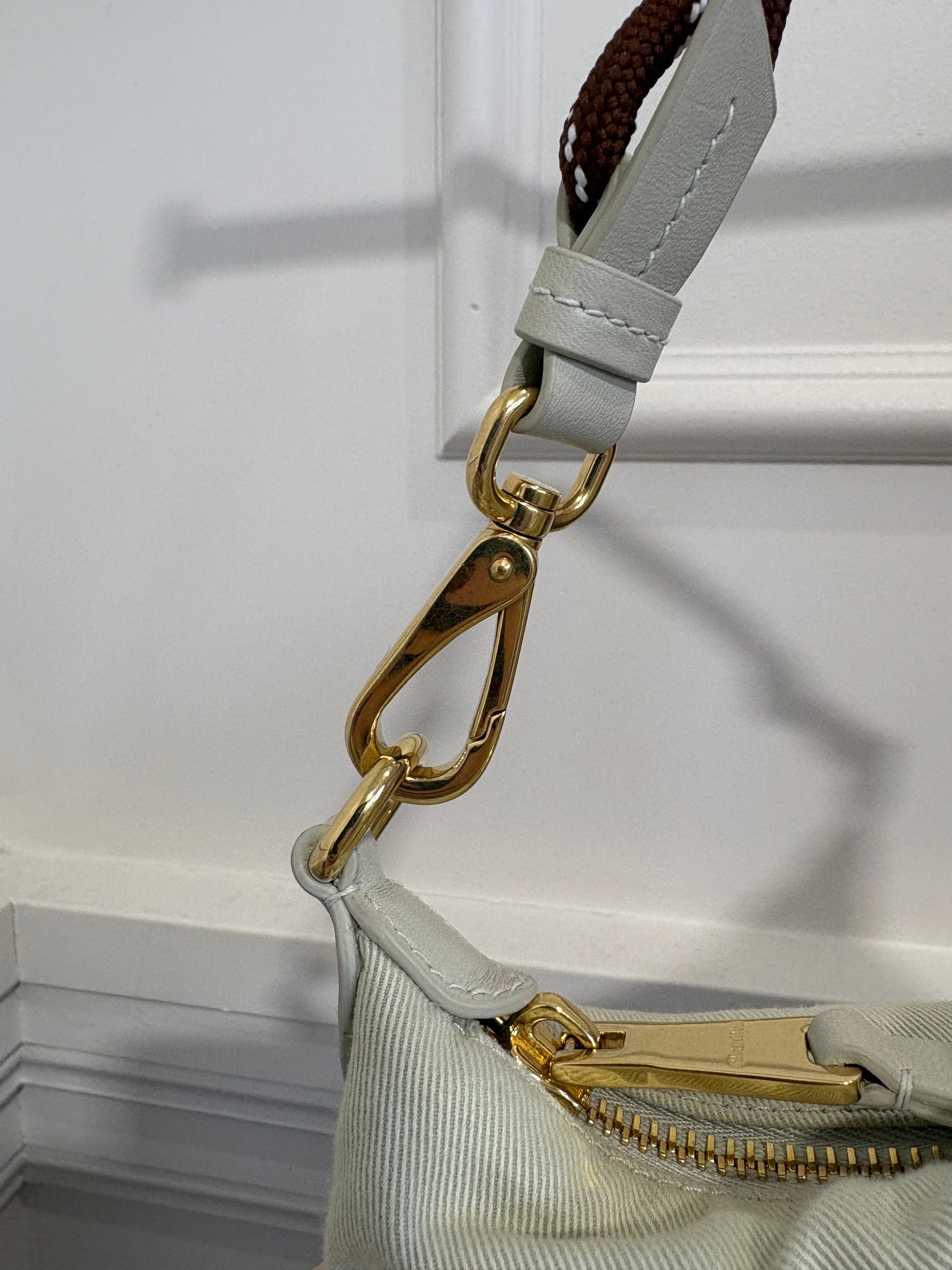 Miu Miu Beige Gabardine Pouch