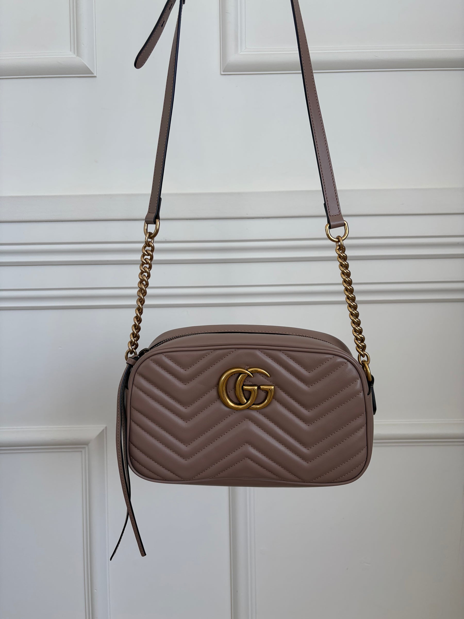 Gucci Rose Poudre Marmont Camera Bag