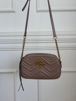 Gucci Rose Poudre Marmont Camera Bag