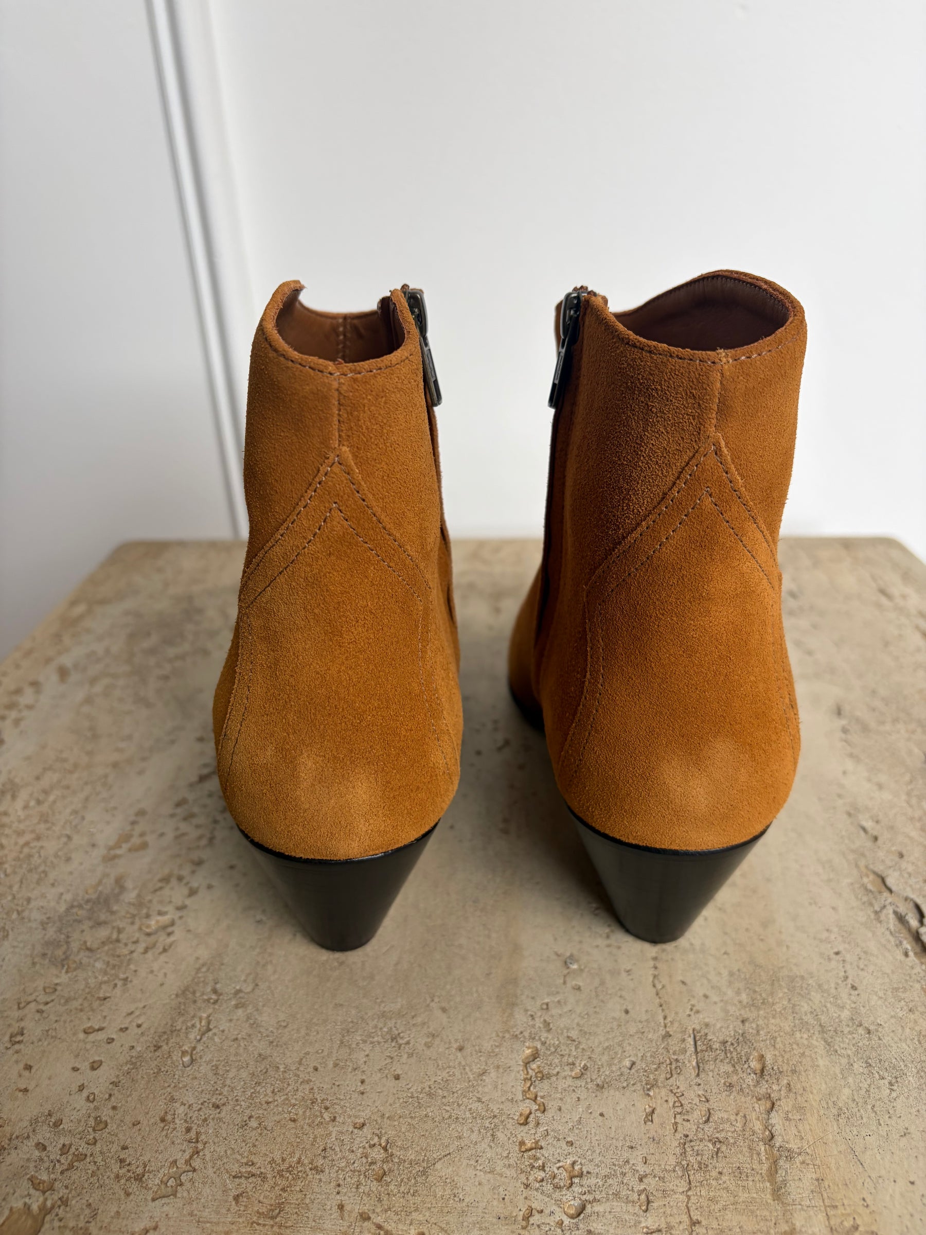 Isabel Marant Tan Suede Ankle Boots, 41