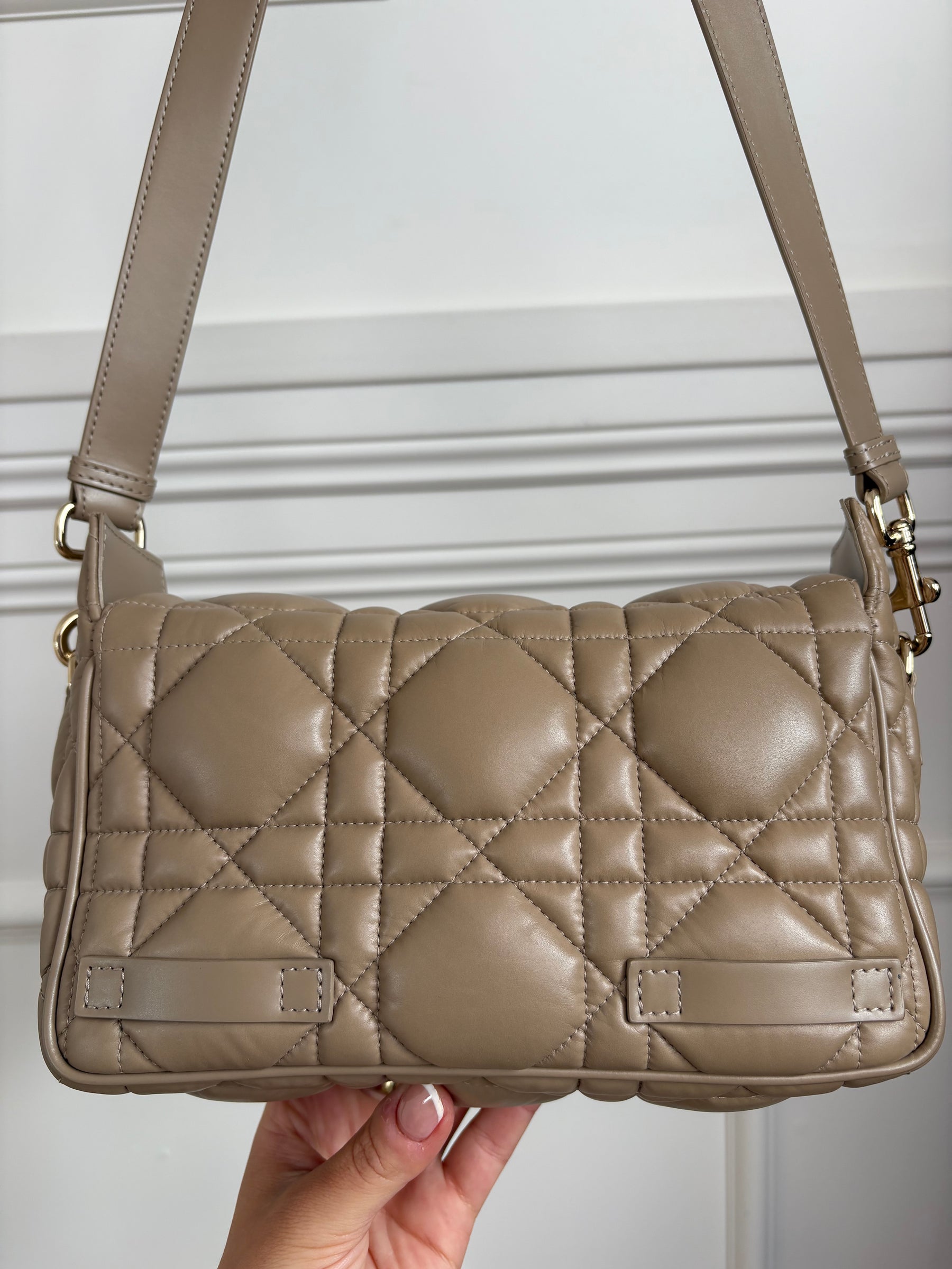 Dior Beige Quilted 'Diorcamp' Crossbody Bag