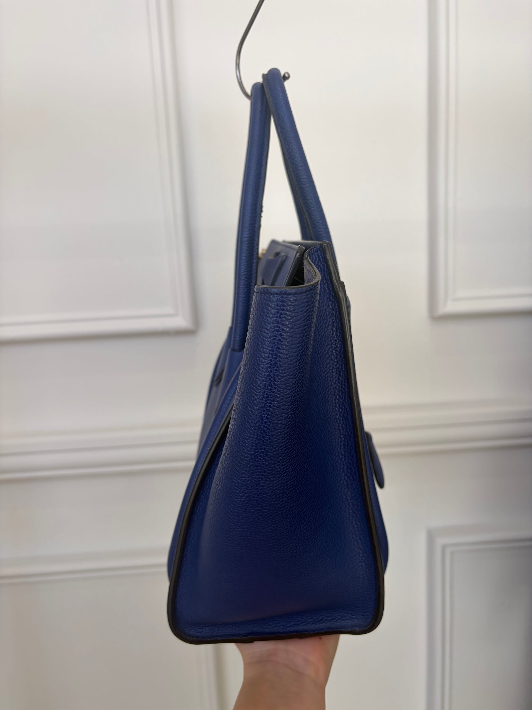 Celine Cobalt Blue Leather Luggage Bag