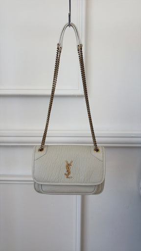 Saint Laurent Ivory Leather Baby Nikki Bag