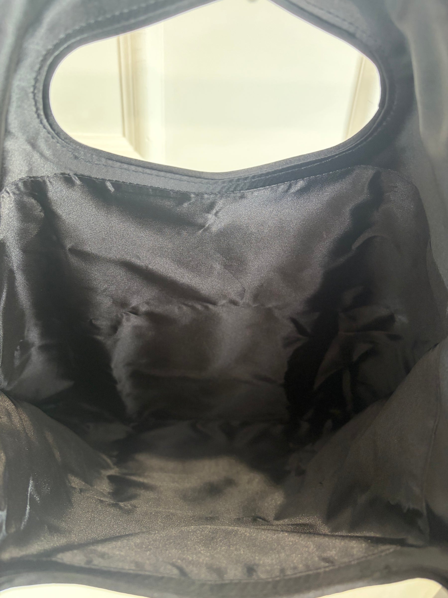 Max Mara Black Satin Logo Tote
