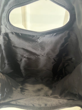 Max Mara Black Satin Logo Tote