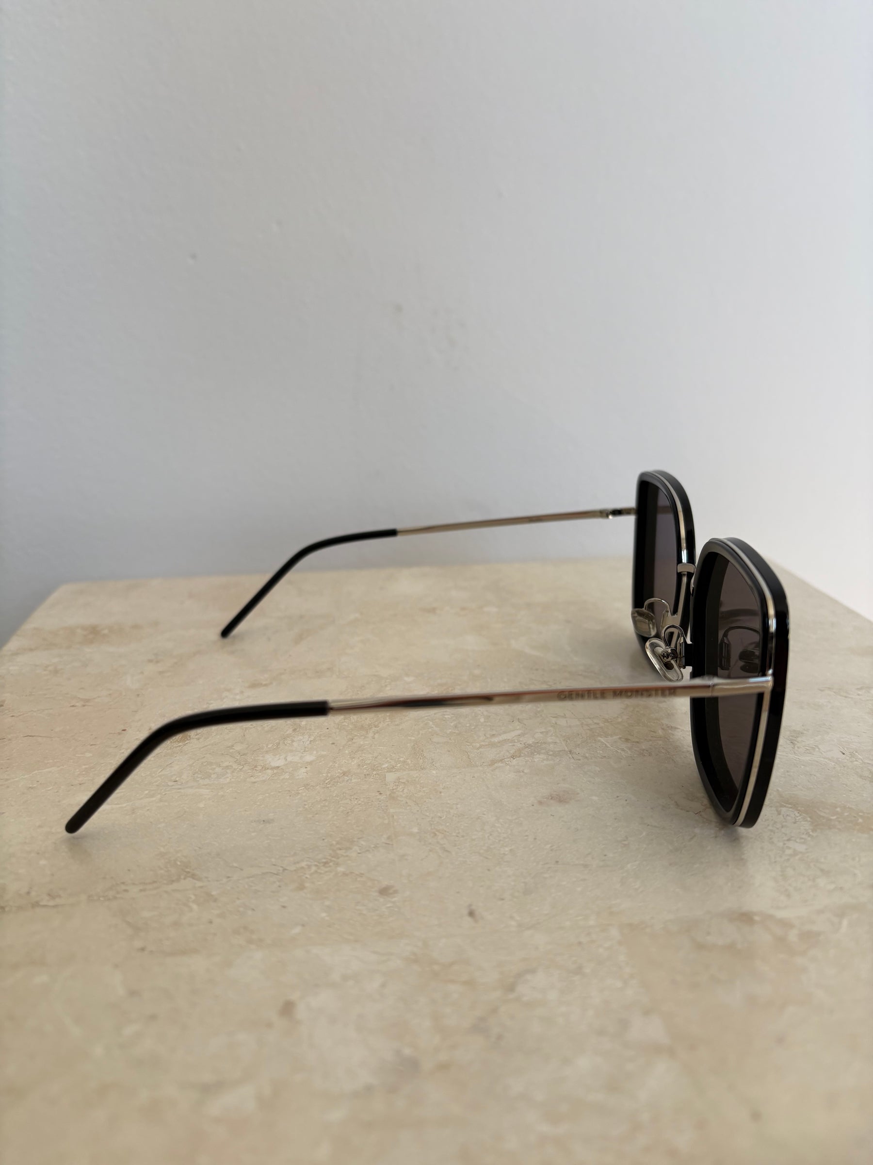 Gentle Monster Black Oversized Square Sunglasses