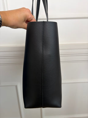 Saint Laurent Shopping Tote In Black Leather
