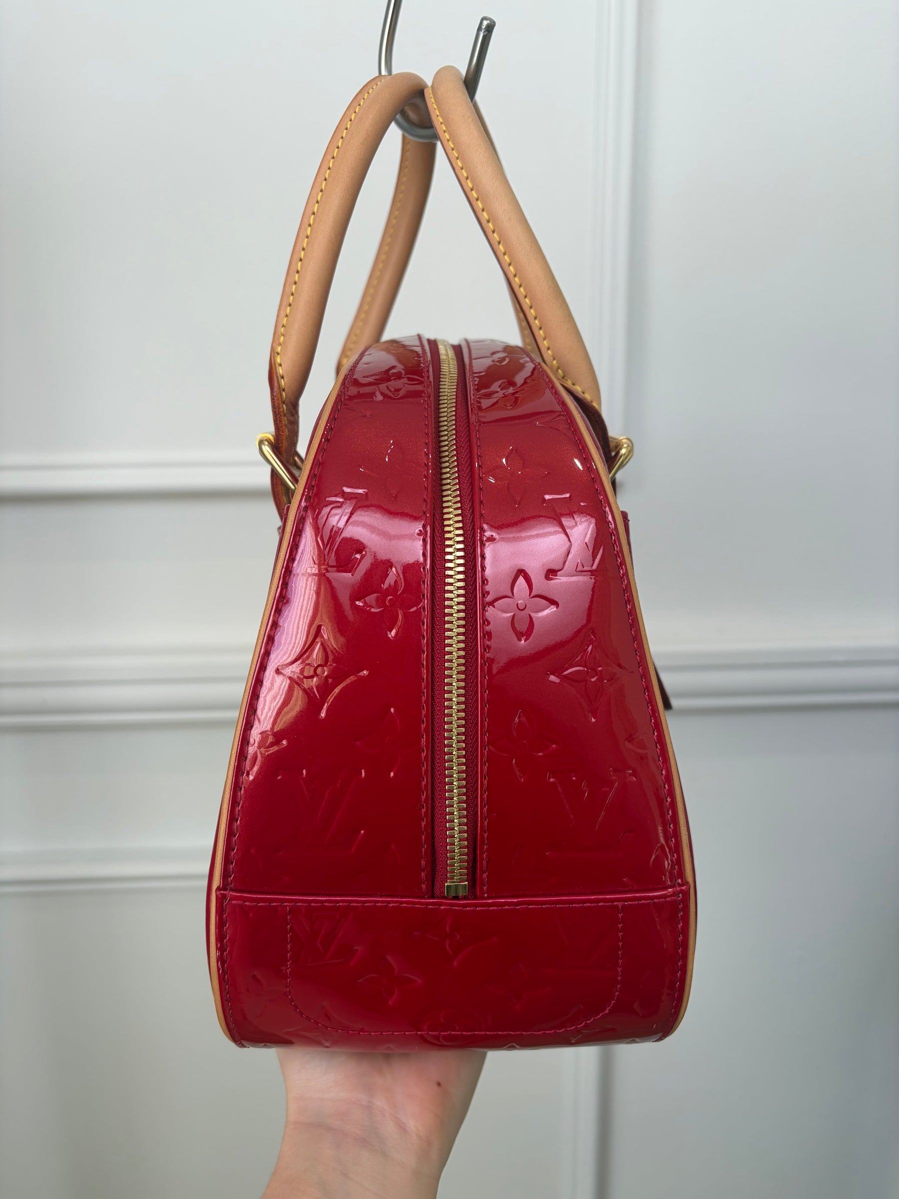 Louis Vuitton Red Vernis Leather Summit Drive Bag