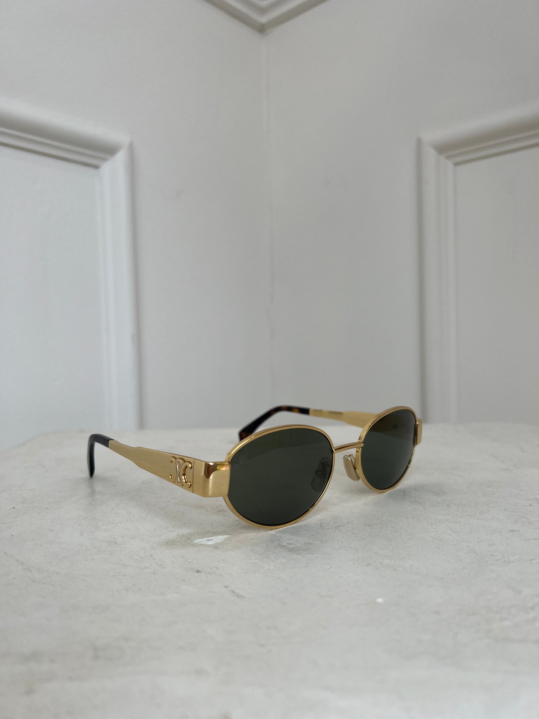 Celine Gold Triomphe Sunglasses