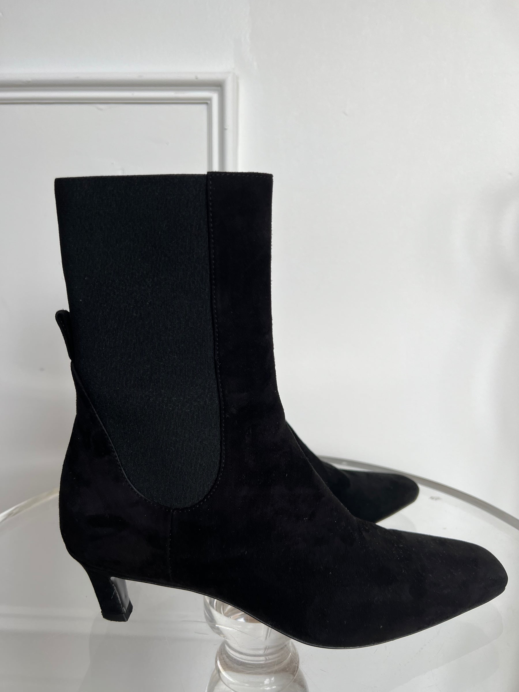 Totême Black Suede Ankle Boots, 37