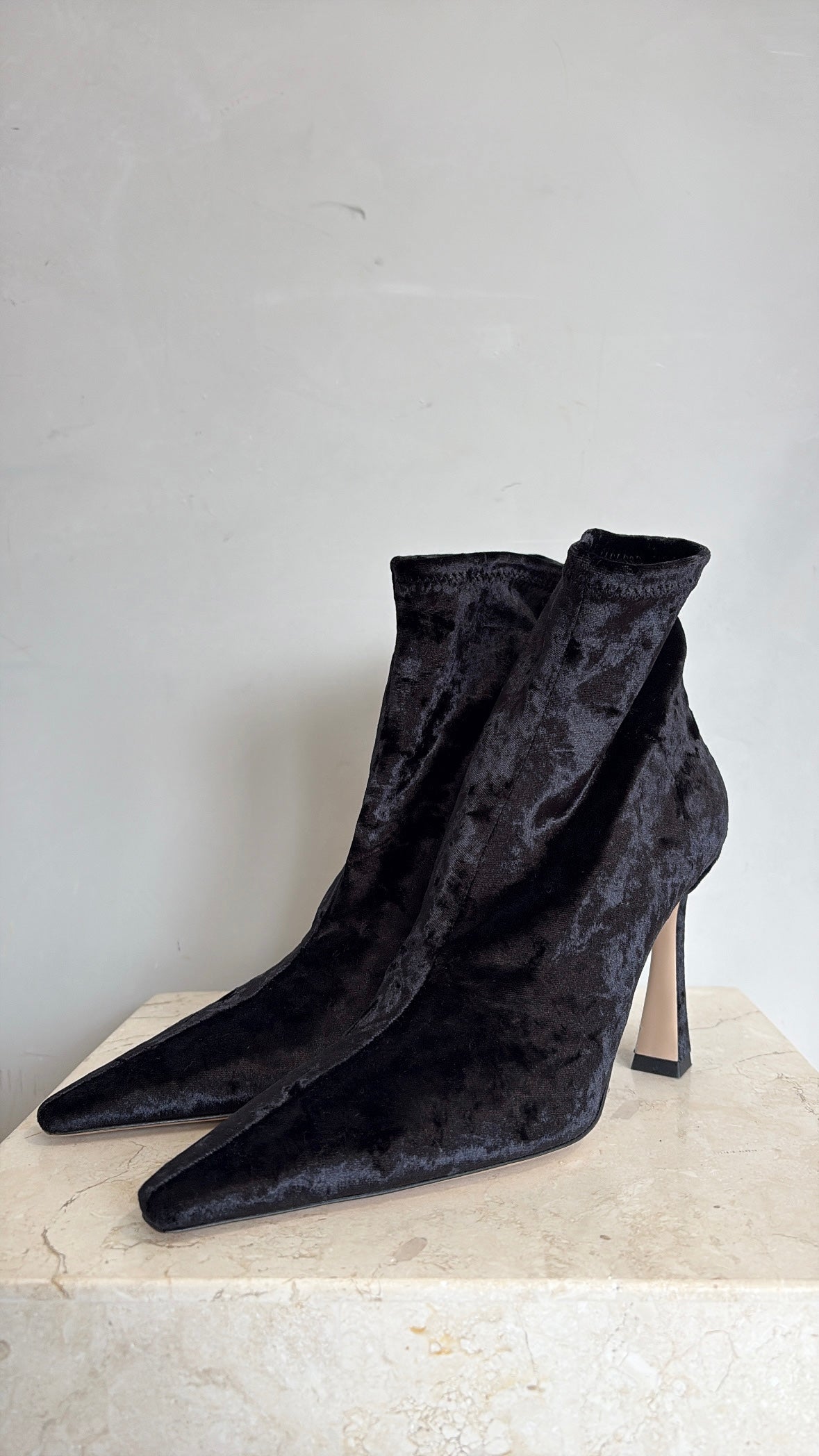 Scanlan Theodore Black Velvet Ankle Boots, 37
