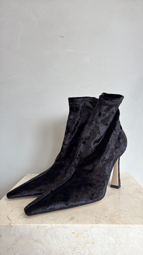 Scanlan Theodore Black Velvet Ankle Boots, 37
