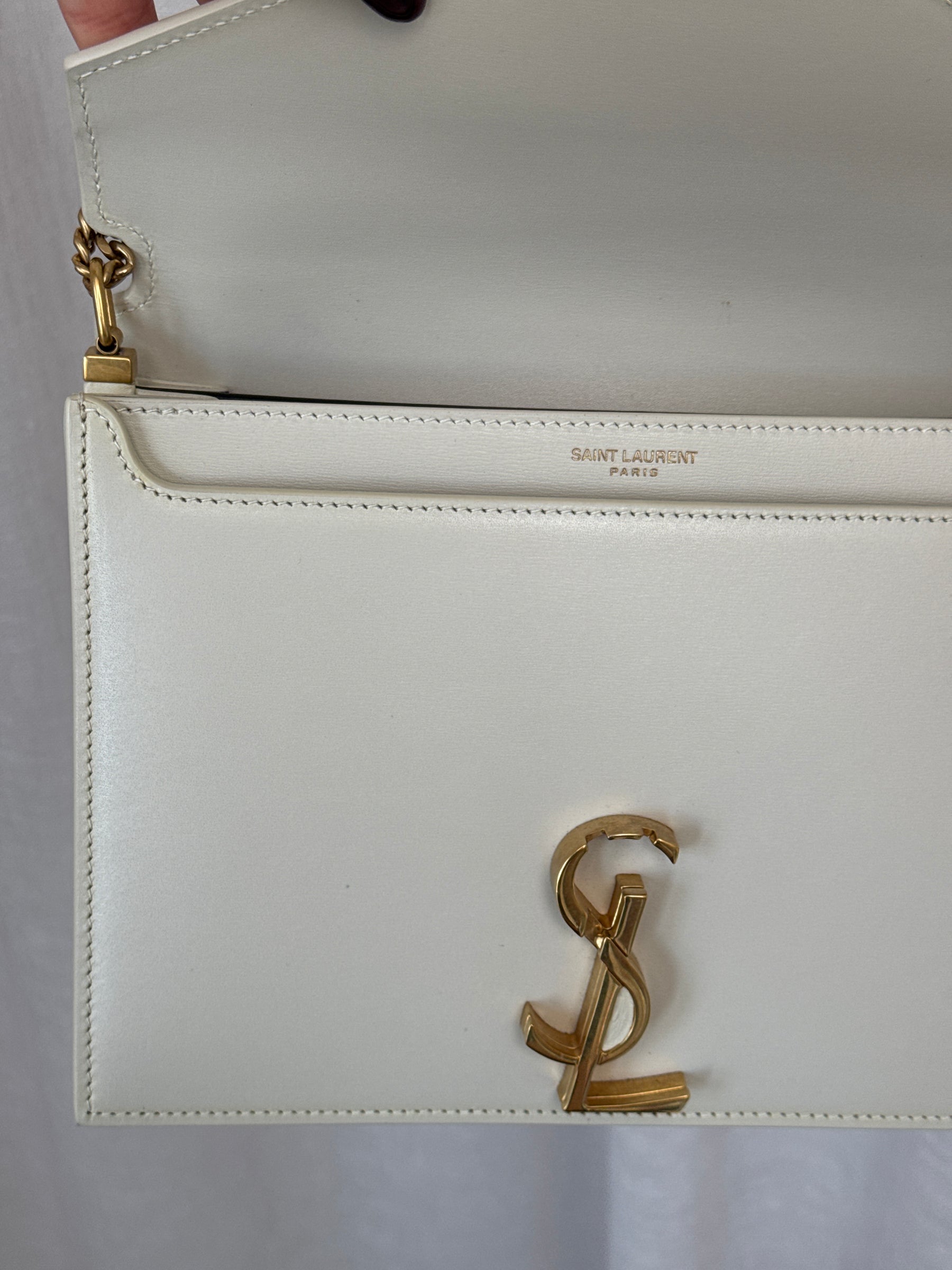 Saint Laurent Stone Leather Cassandra Envelope Chain Bag