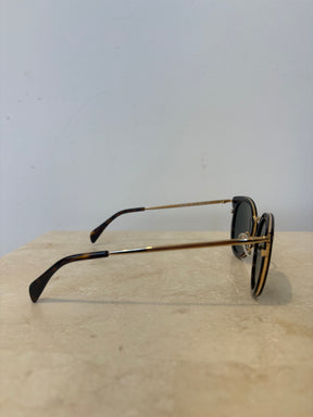 Celine Tortoishell Sunglasses With Gold Hardware