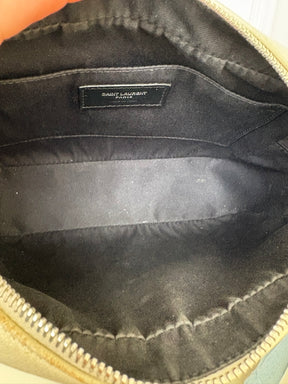 Saint Laurent Cream Leather Lou Camera Tassel Bag