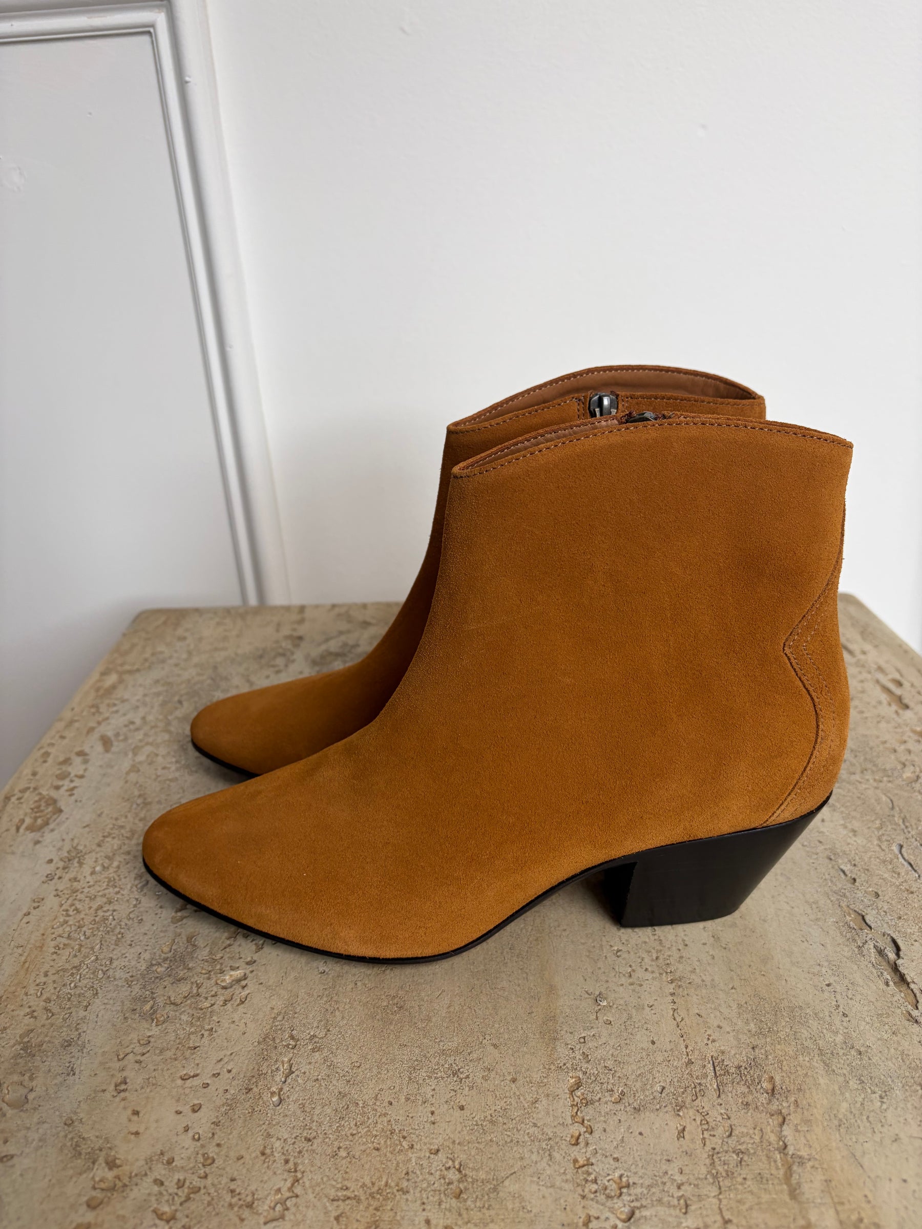 Isabel Marant Tan Suede Ankle Boots, 41
