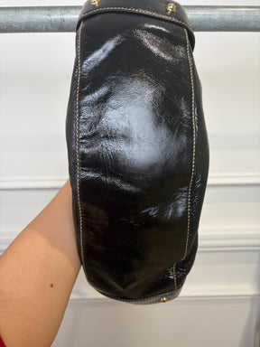Gucci Black Patent Leather Pelham Shoulder Bag