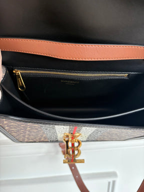 Burberry TB Shoulder Bag Brown White