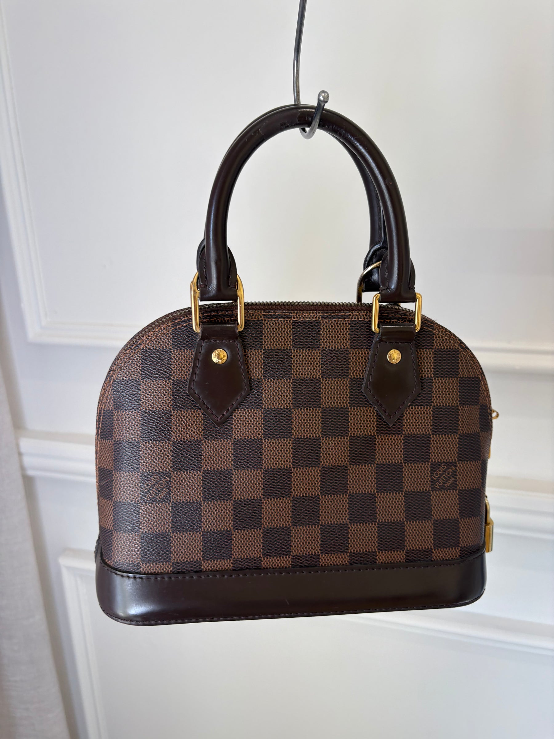 Louis Vuitton Damier Alma BB In Brown Lock & Key
