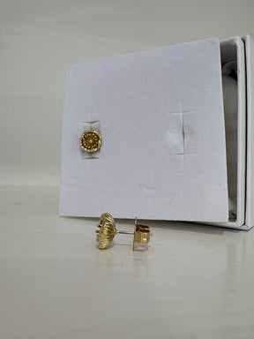 Scanlan Theodore Gold Tone Poppy Stud Earrings