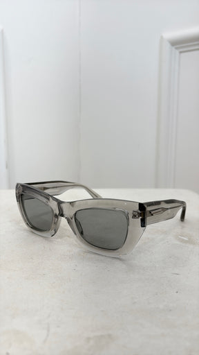Bottega Veneta Grey Acetate Cat Eye Sunglasses