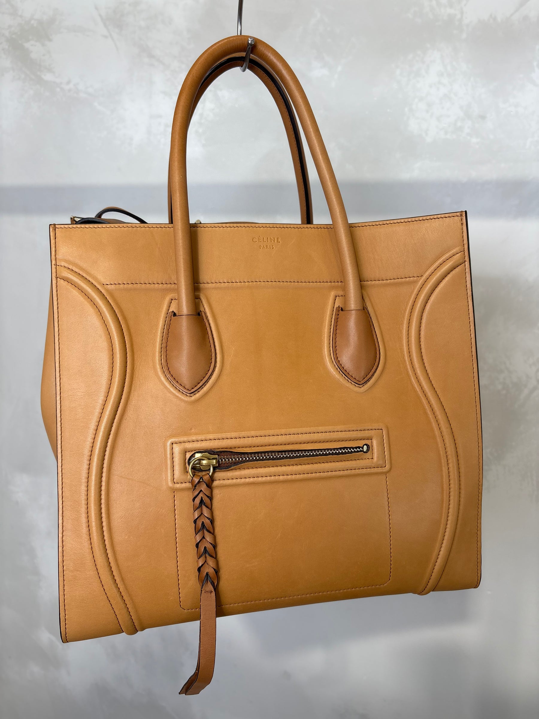 Céline Tan Leather Phantom Luggage Tote