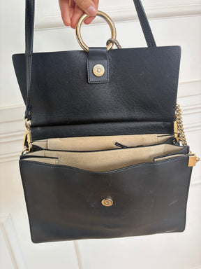 Chloé Black Leather and Suede Faye Bag