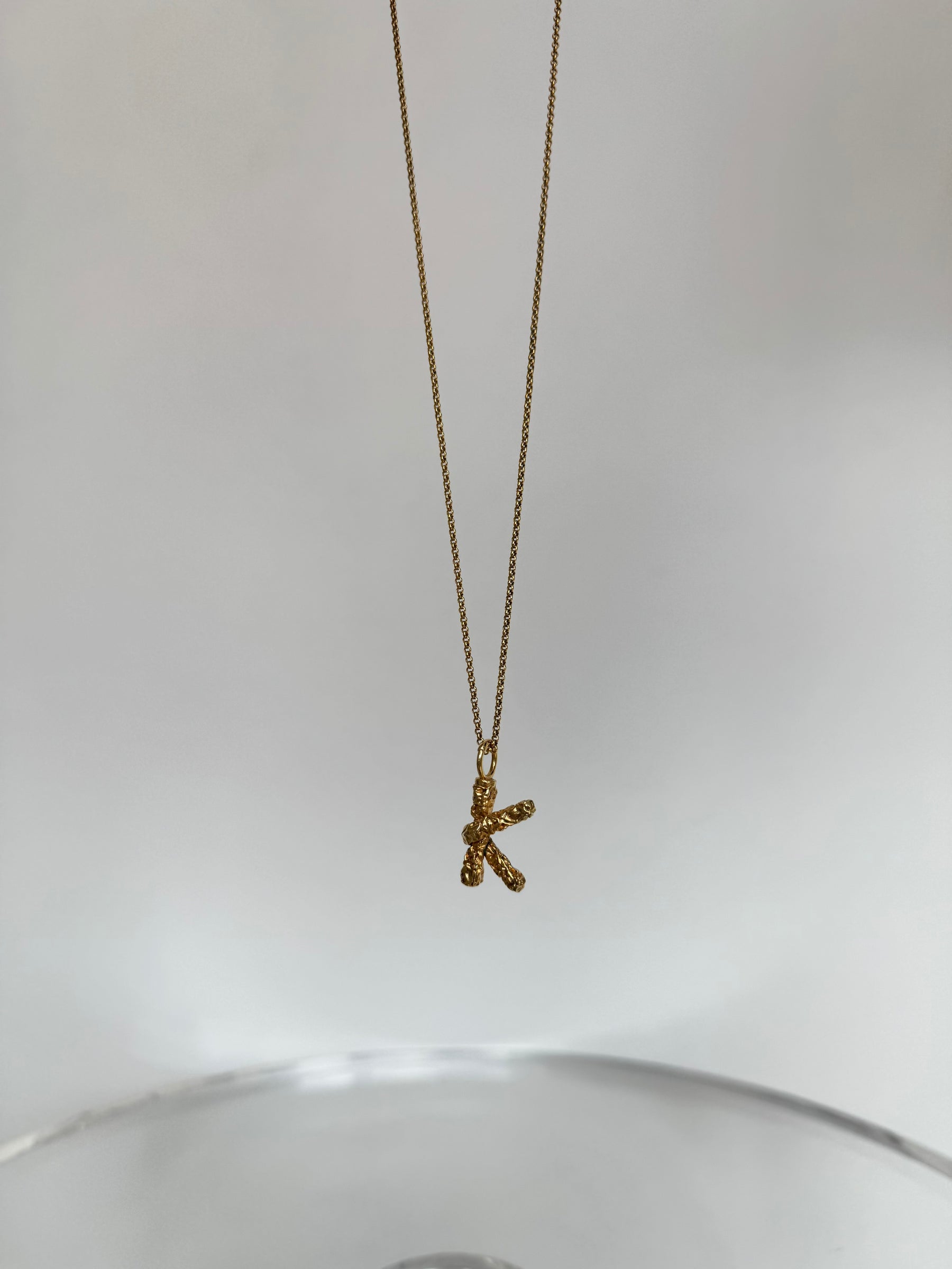 Chloé "K" Alphabet Necklace Gold Tone