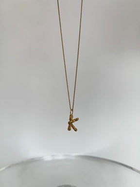 Chloé "K" Alphabet Necklace Gold Tone