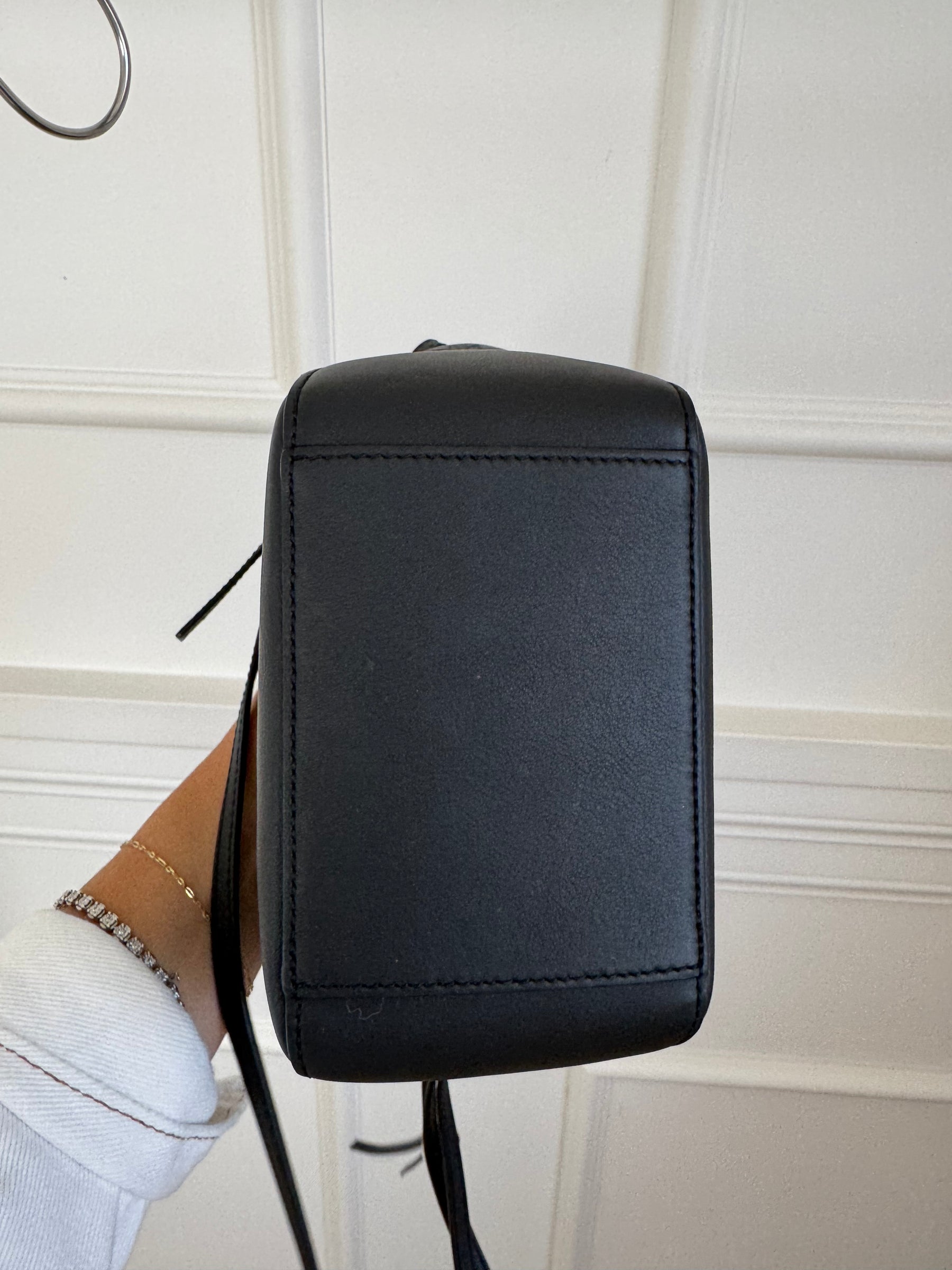 Loewe Black Leather Mini Hammock Hobo Bag