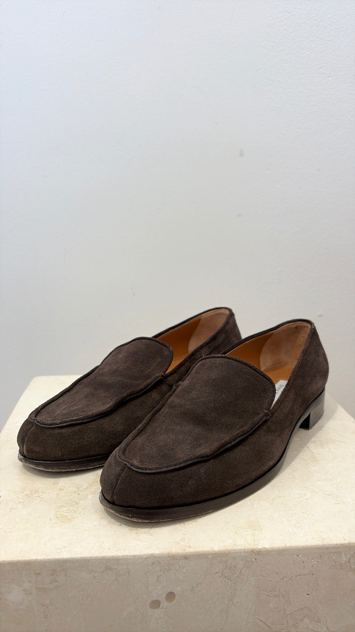 Emme Parsons Chocolate Suede Loafers, 37
