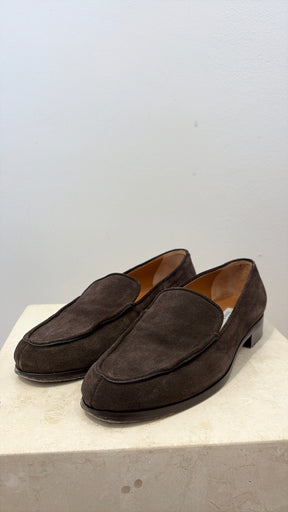 Emme Parsons Chocolate Suede Loafers, 37