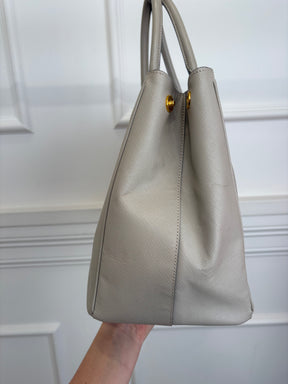 Prada Stone Saffiano Leather Tote