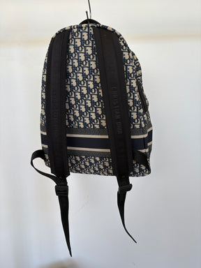Dior Travel Backpack Blue Dior Oblique Jacquard