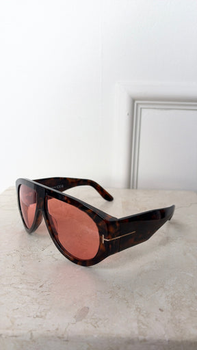 Tom Ford Brown Tortoiseshell Bronson Sunglasses