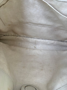 Gucci Cream Leather Horsebit 1995 Medium Chain Tote