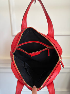 Givenchy Red Leather Structured Nightingale Bag