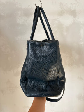 Chanel Navy Grained Leather Executive Tote