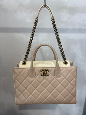 Chanel Portobello Tote Bag Quilted Lambskin Gold Tone HW