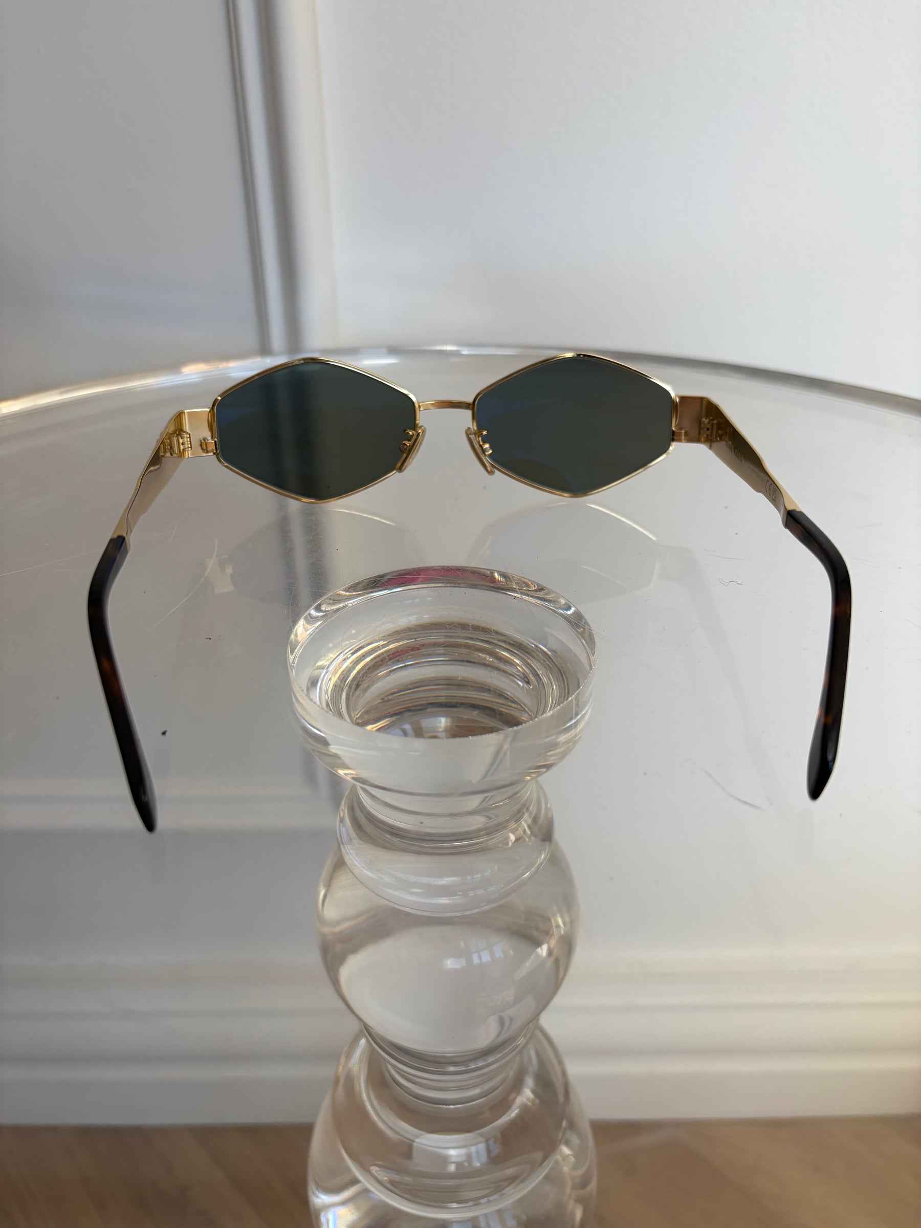 Celine Gold Hexagonal Triomphe Sunglasses