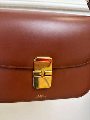 APC Brown Leather Grace Crossbody Bag