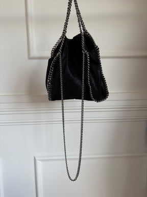 Stella McCartney Black Suede Falabella Tote