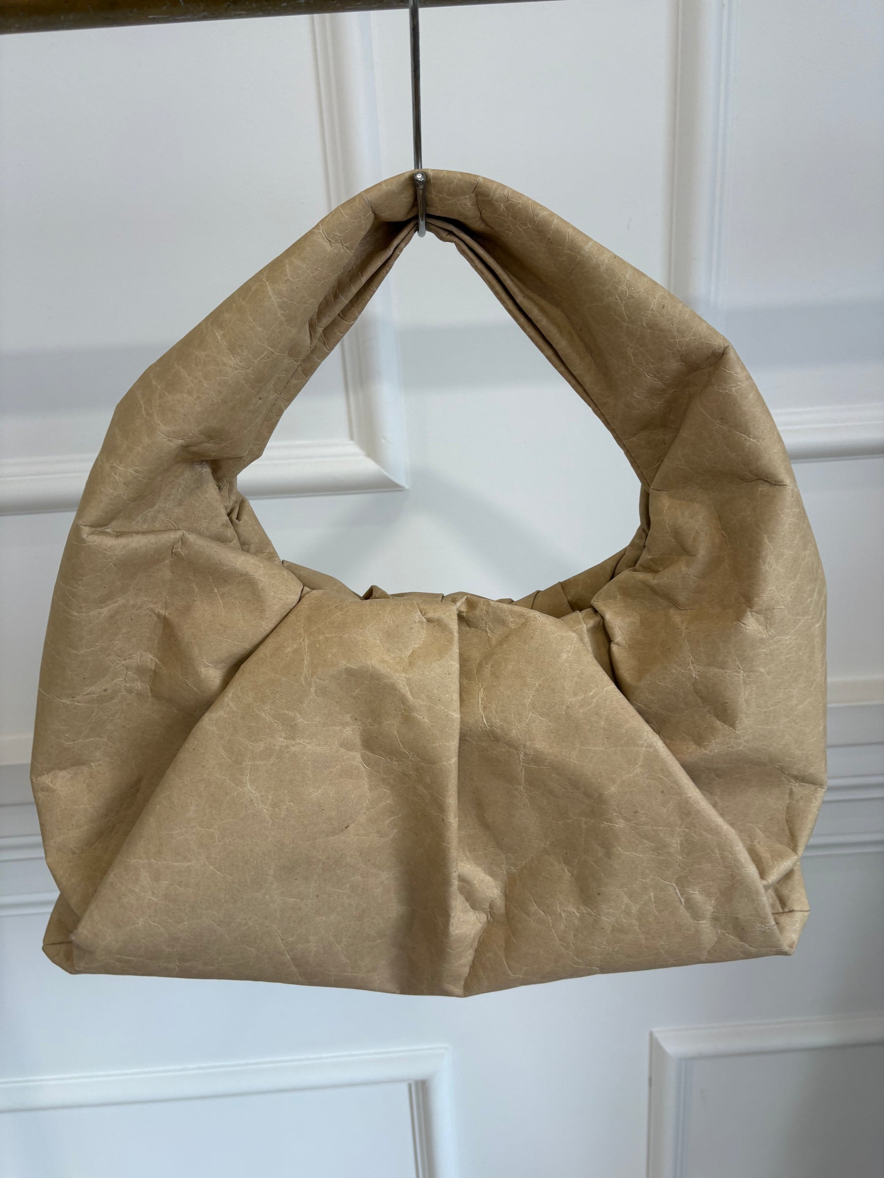 Bottega Veneta Beige Kraft Shoulder Pouch